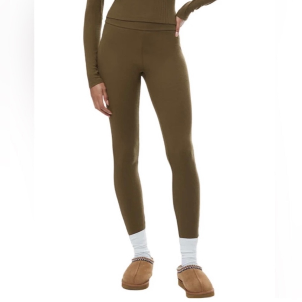Waffle Leggings. Kangaroo color